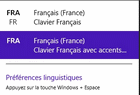 Clavier Français avec lettres accentuées en majuscule