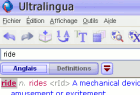 Ultralingua Dictionnaire et Synonymes Anglais